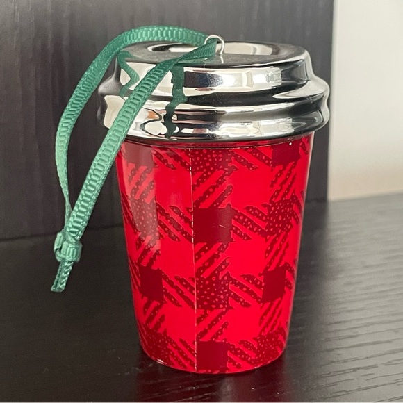 JUST IN Starbucks Holiday 2016 Drink Cup Ornament Vintage Collectible Red Plaid - Picture 3 of 7
